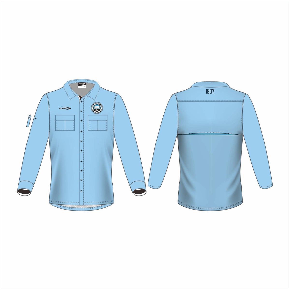 Blue Collared Shirt