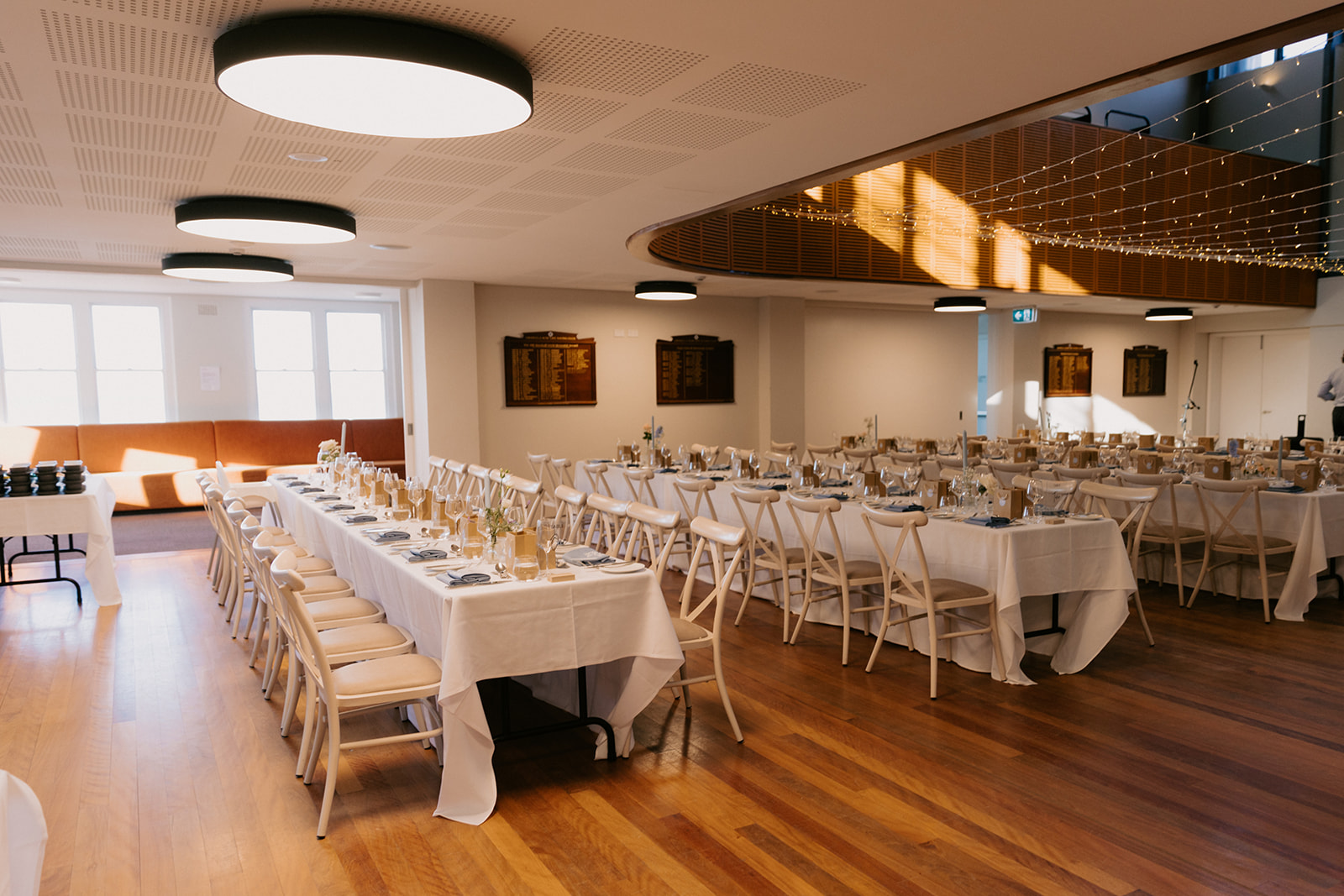Wedding guests celebrating in the function room