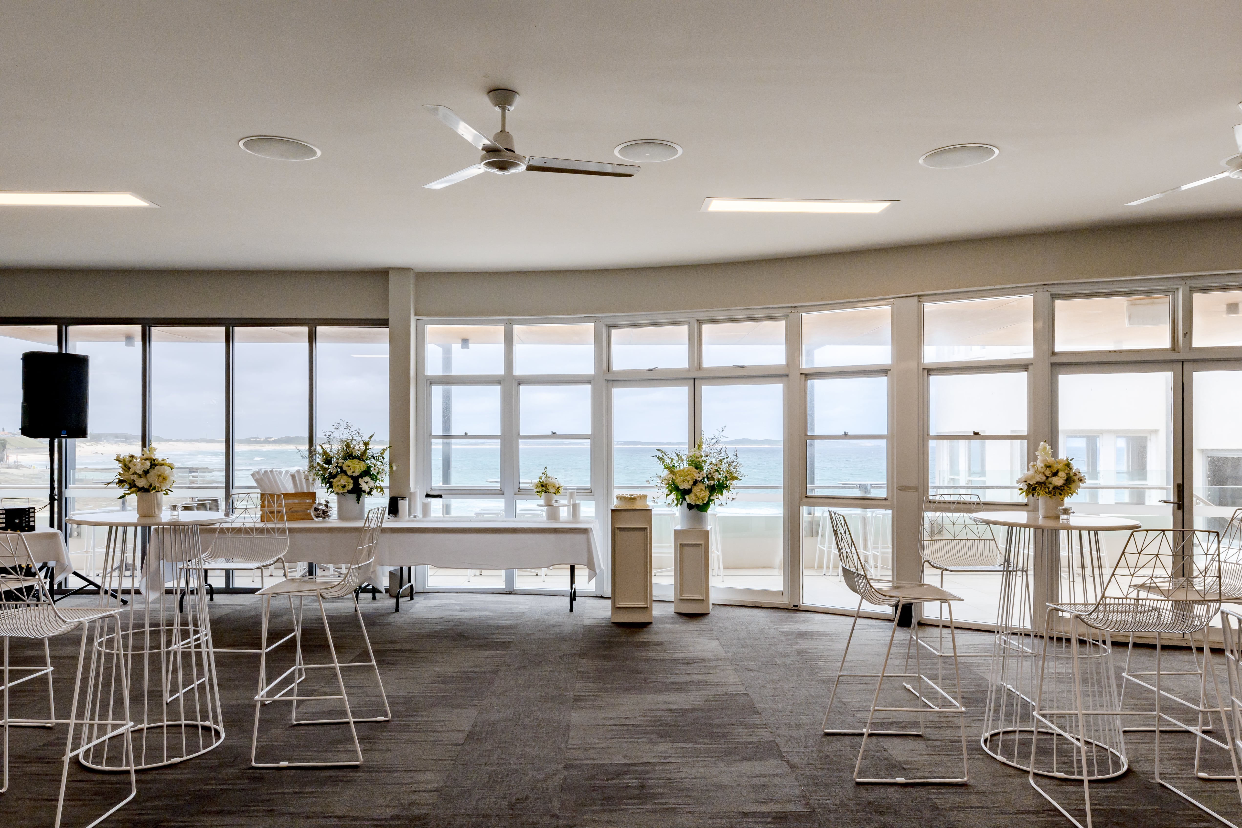 Function space with beachfront outlook